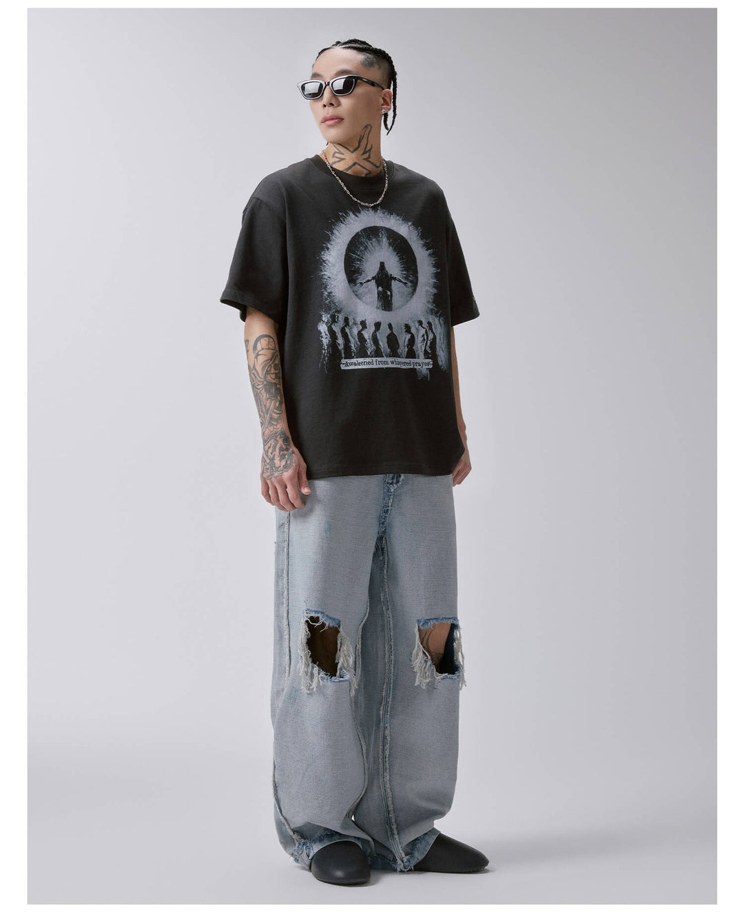F2CE Inside Out Washed Distressed Ripped Jeans | Face 3 Face