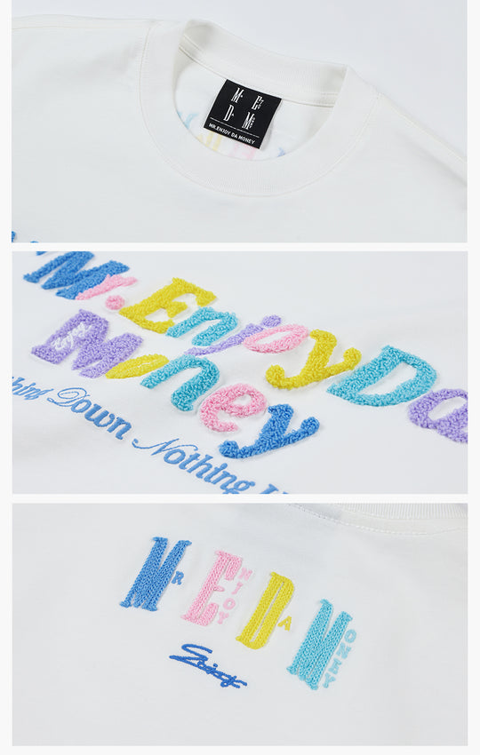 MEDM Multicolor Terry Embroidery Tee | Face 3 Face