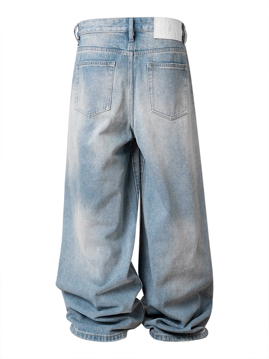 KARMANISTIC Logo Print Washed Baggy Jeans | Face 3 Face