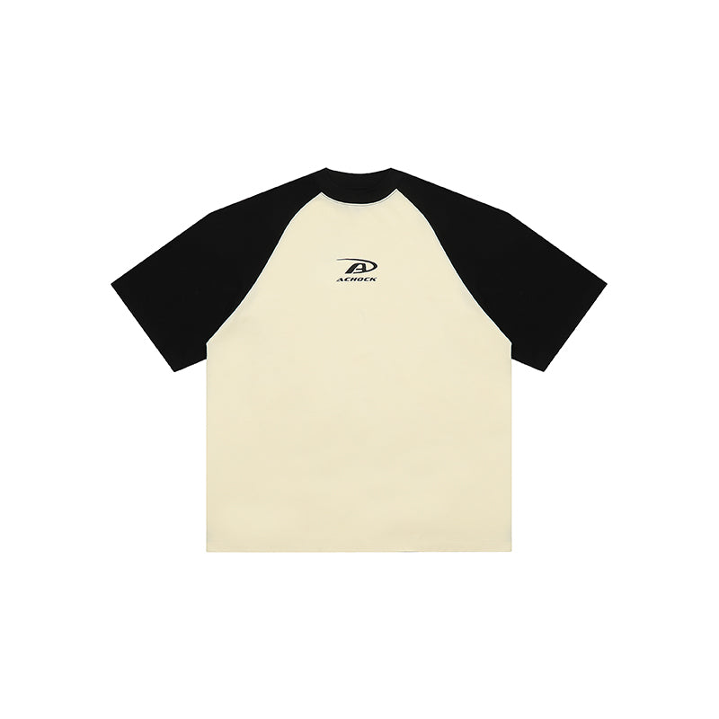 Achock Basic Logo Printed Raglan Sleeve Tee