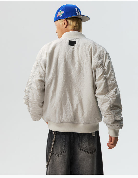 MEDM Crinkled Nylon MA-1 Bomber Jacket | Face 3 Face