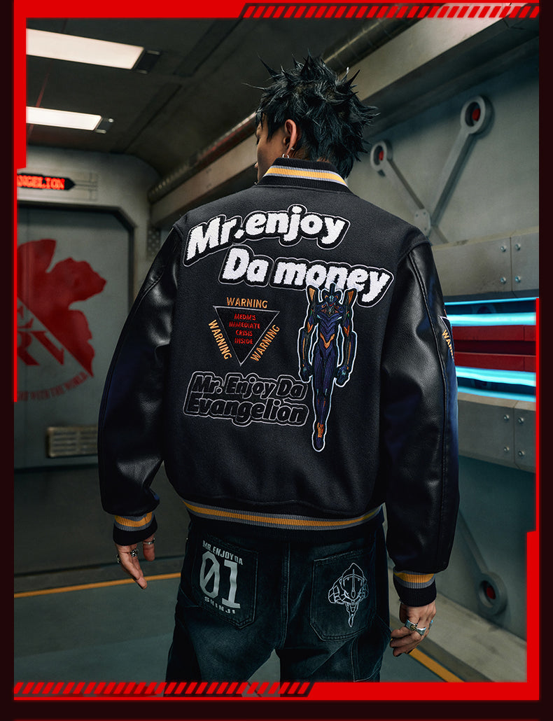 MEDM x EVA Unit-00, Unit-01, Mark.06 Leather Varsity Jacket | Face 3 Face