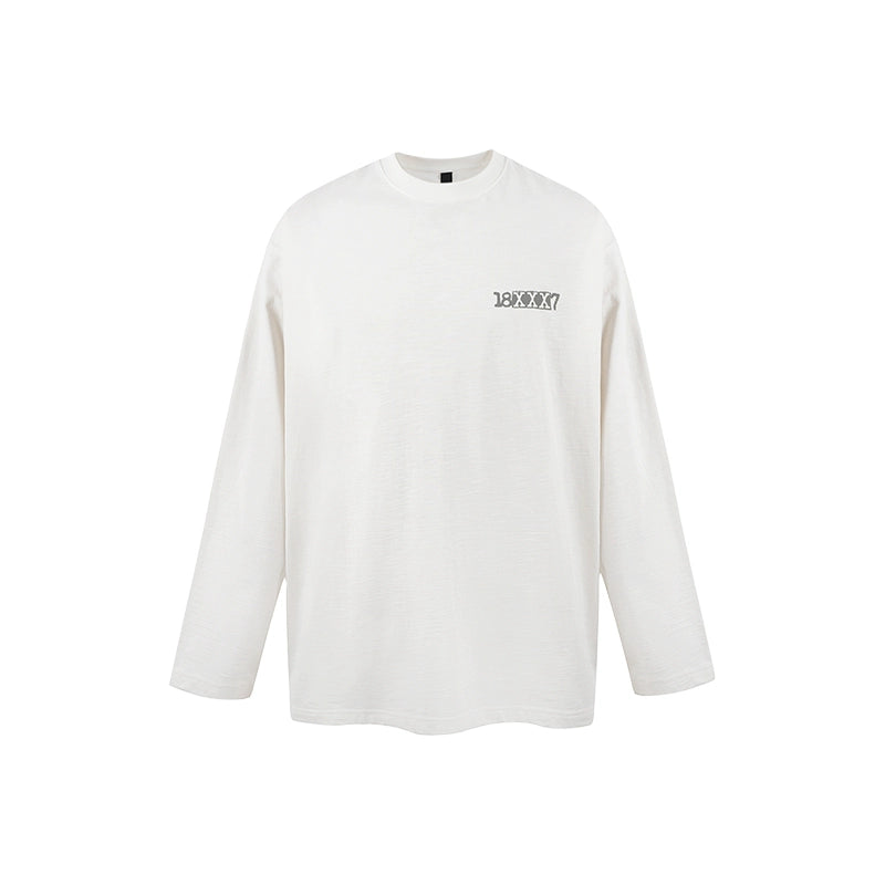 1807 18XXX7 Printed Basic Long Sleeve Tee | Face 3 Face