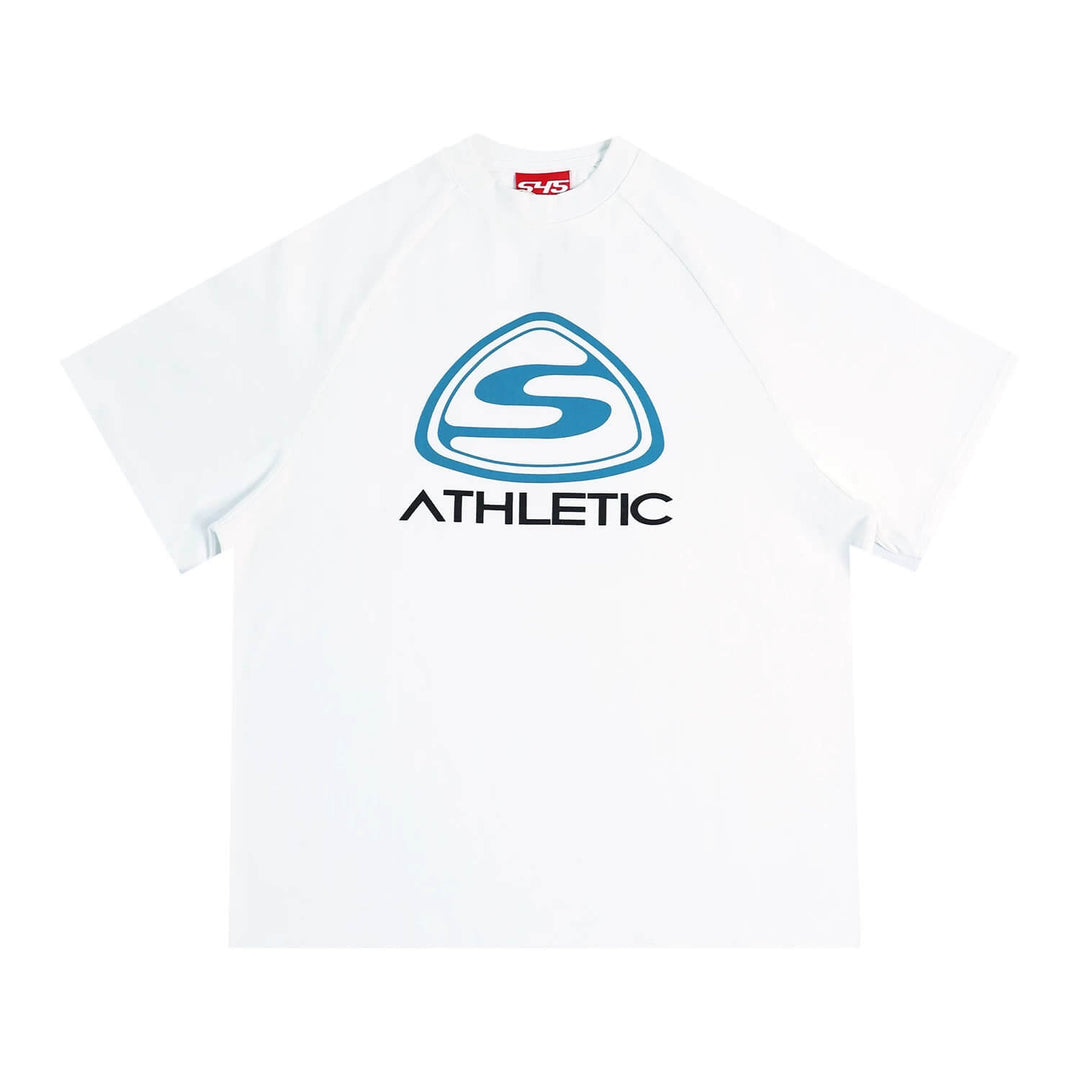 S45 Athletic Logo Distressed Raglan Short Sleeve Tee | Face 3 Face