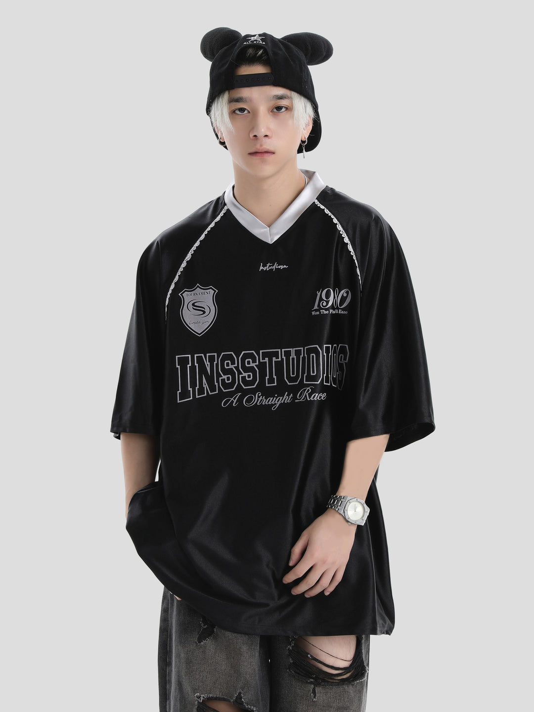 INSstudios Lace Letters Logo Soccer Jersey | Face 3 Face
