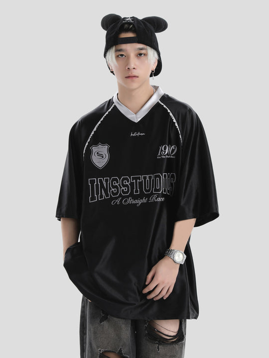 INSstudios Lace Letters Logo Soccer Jersey | Face 3 Face