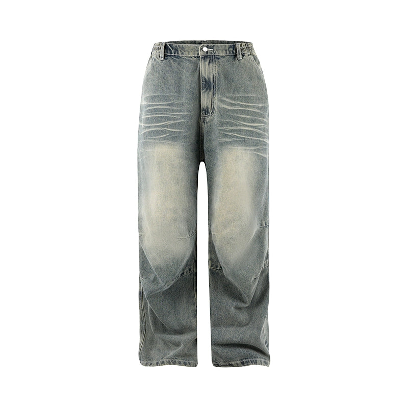 1807 3D Knee Stitch Washed Jeans | Face 3 Face