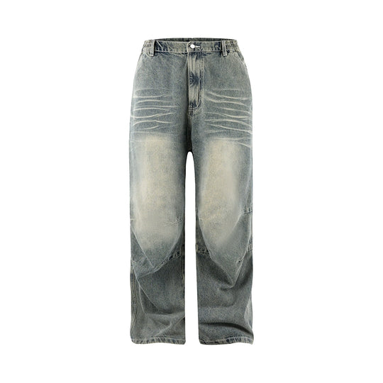 1807 3D Knee Stitch Washed Jeans | Face 3 Face