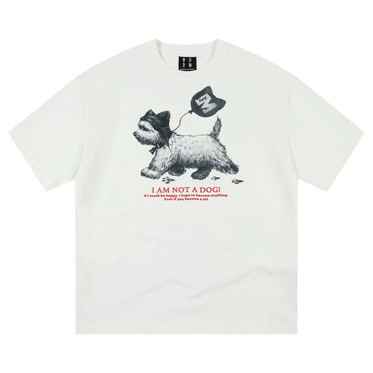 MEDM Cat Ear Hat Puppy Balloon Print Tee | Face 3 Face