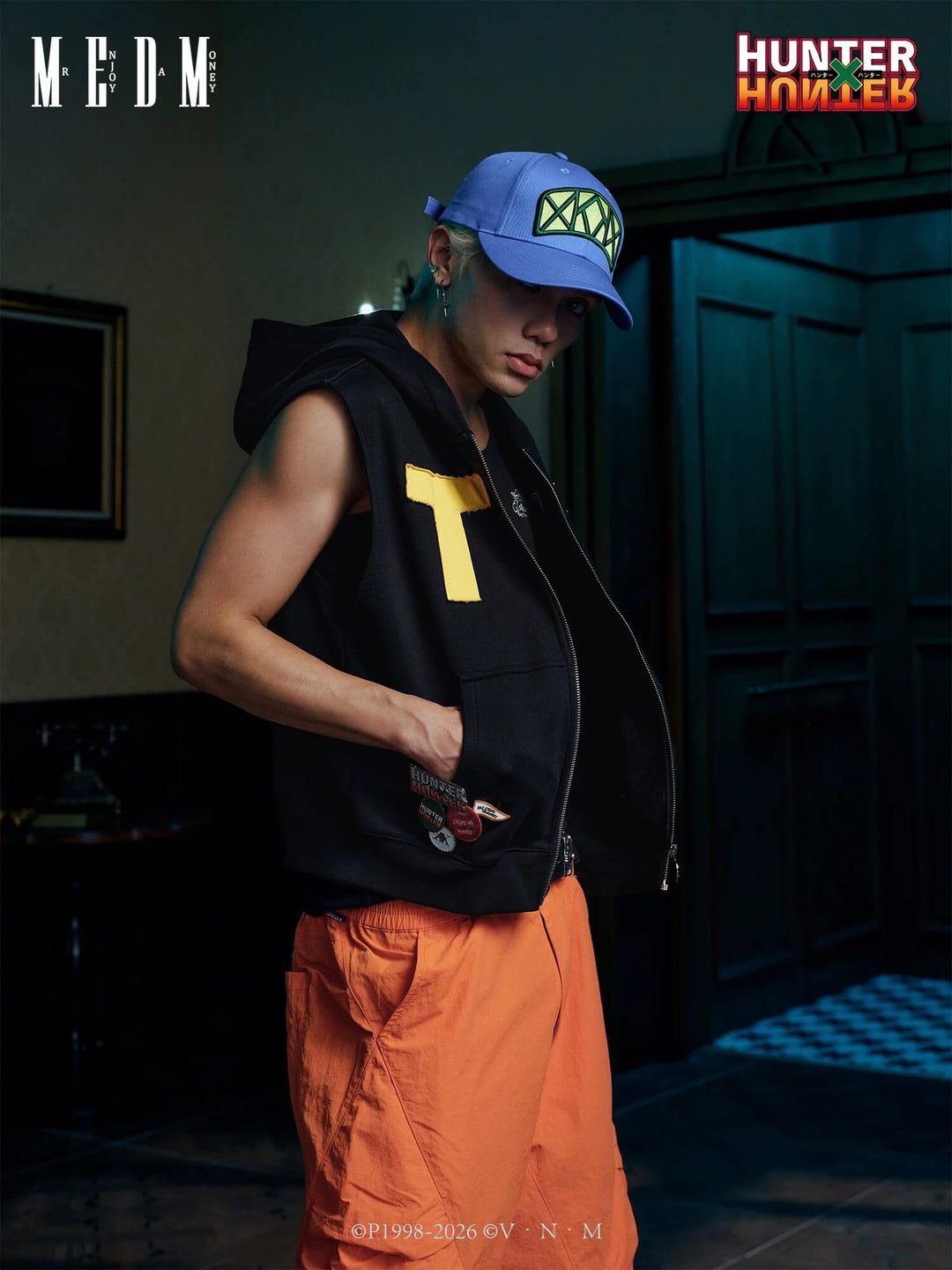 MEDM × HUNTER×HUNTER Killua TT Sleeveless Zip Up Hoodie | Face 3 Face
