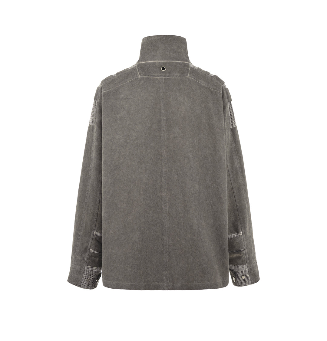 UNDERWATER Dirty Wash Scavenger Mesh Patchwork Bandage Jacket