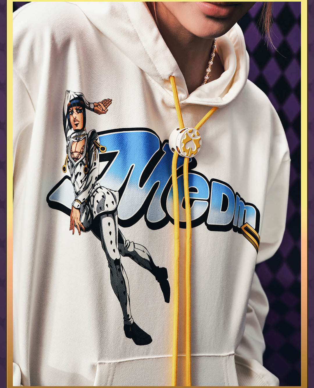 MEDM × JOJO Accent Drawstring Print Hoodie | Face 3 Face