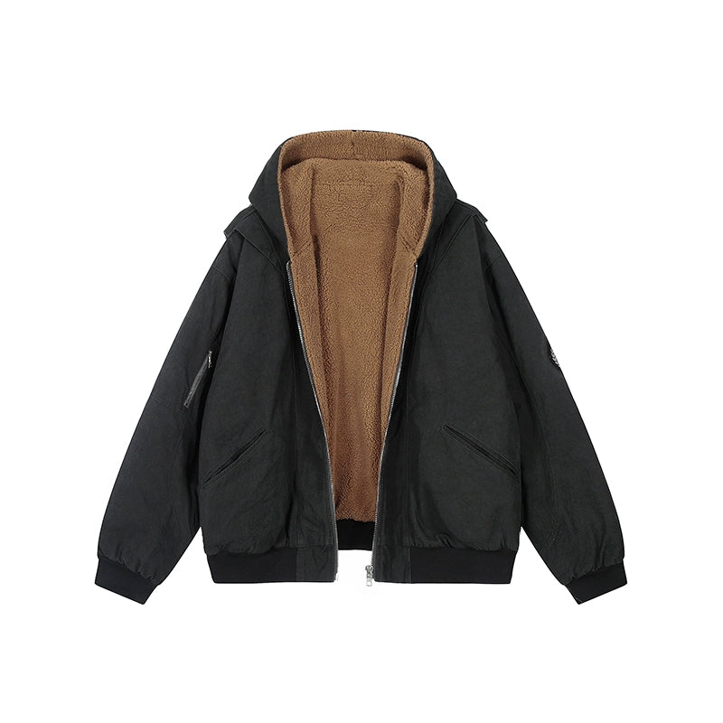 Achock Sherpa Fleece-Lined Hooded Work Jacket | Face 3 Face