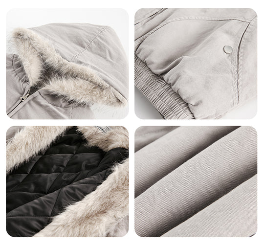 F3F Select Fur Quilted Lining Hoodie Jacket | Face 3 Face