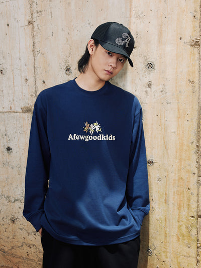 AFGK Angel Logo Contrast Color Long Sleeved Tee | Face 3 Face