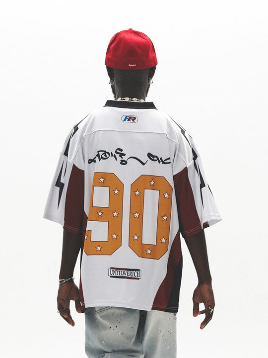 UNTILWERICH Color Block Mesh Hockey Jersey | Face 3 Face