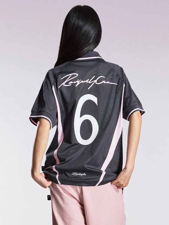 Remedy HONEYBUNNY Rabbit Embroidered Soccer Jersey Polo Shirt | Face 3 Face