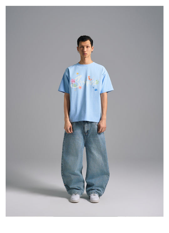 S45 Underwater World Graffiti Print Tee | Face 3 Face