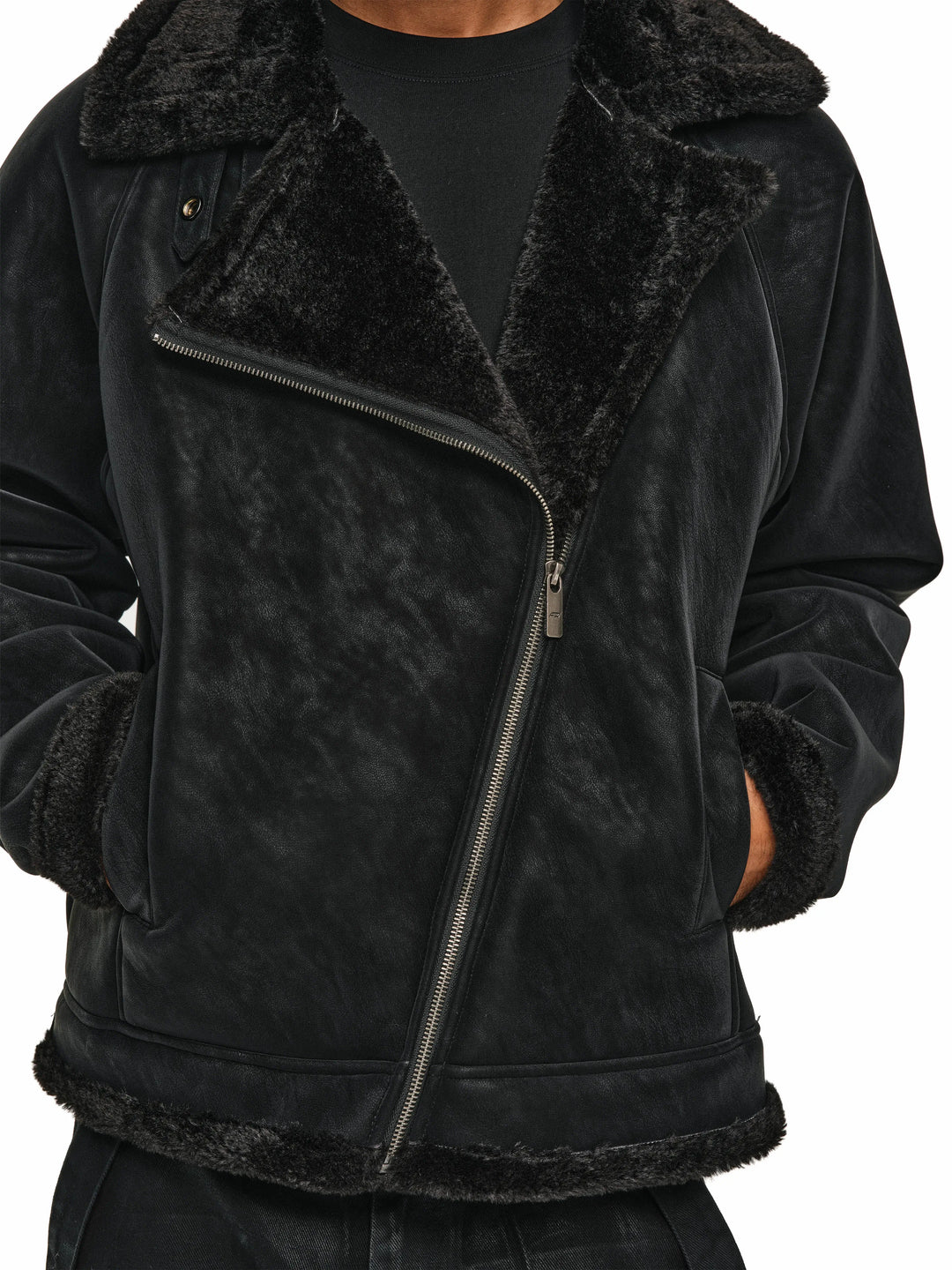 ANTIDOTE Faux Suede Double Rider Biker Jacket | Face 3 Face