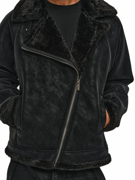 ANTIDOTE Faux Suede Double Rider Biker Jacket | Face 3 Face