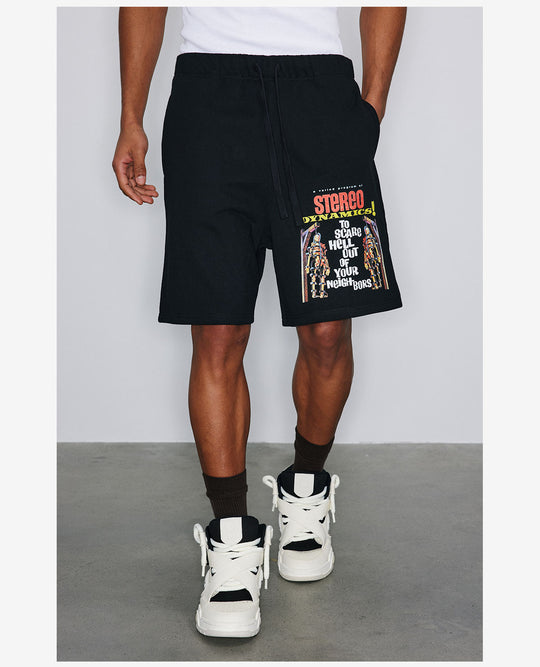 NOVACAM Skull Print Sweat Shorts | Face 3 Face