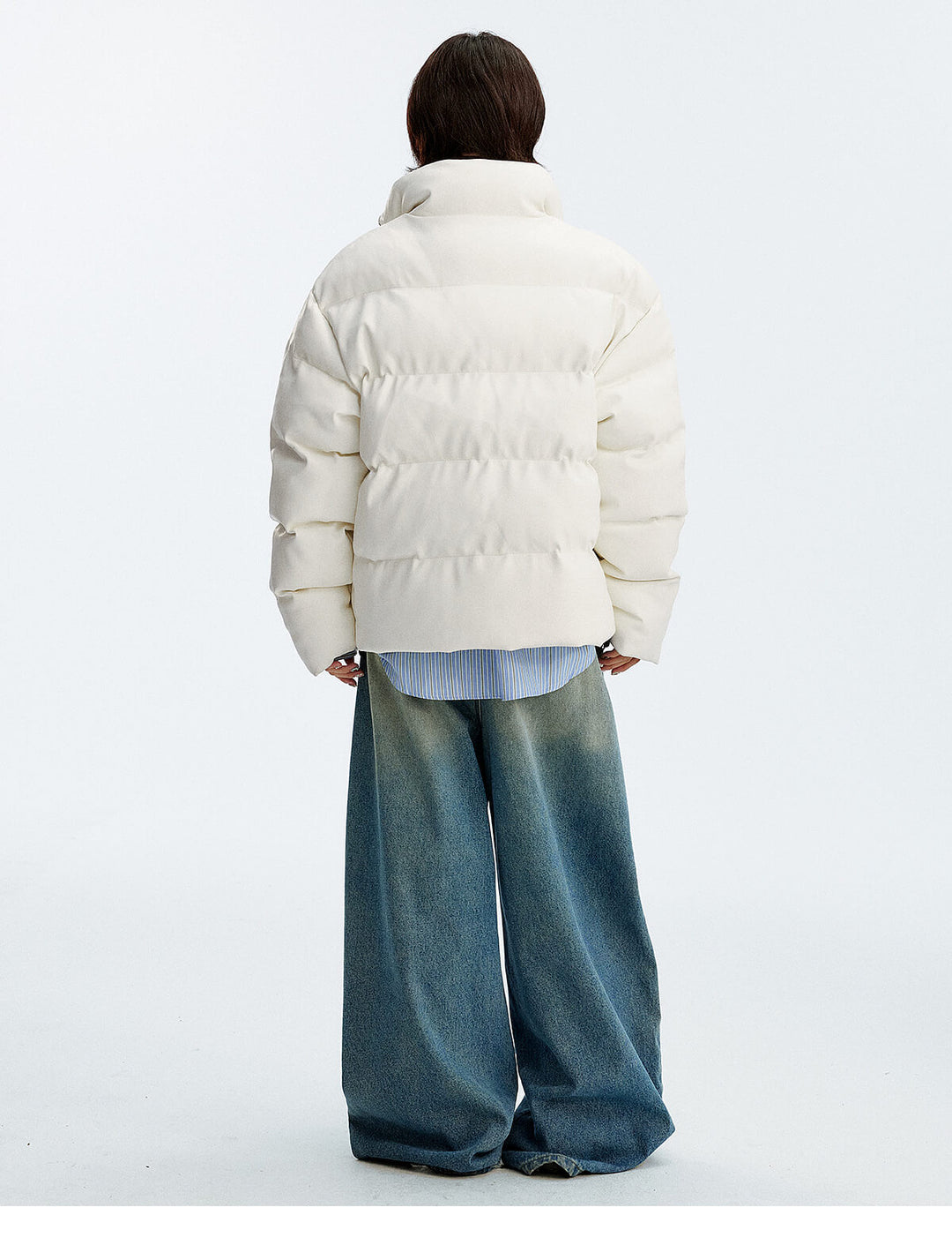 MEDM Leopard Patch PU Leather Puffer Jacket | Face 3 Face