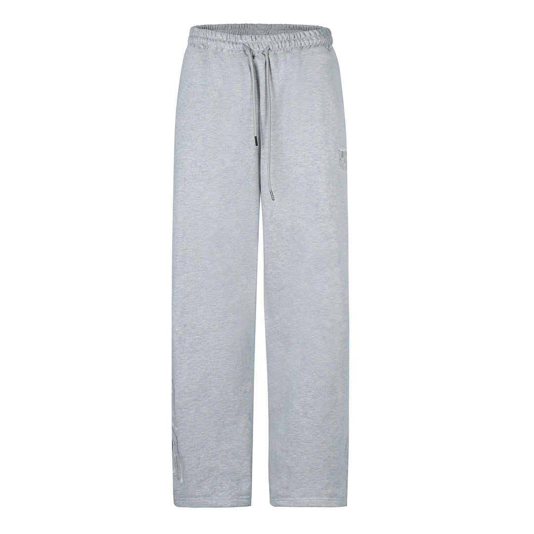 S45 Gray Embroidered Sweatpants | Face 3 Face