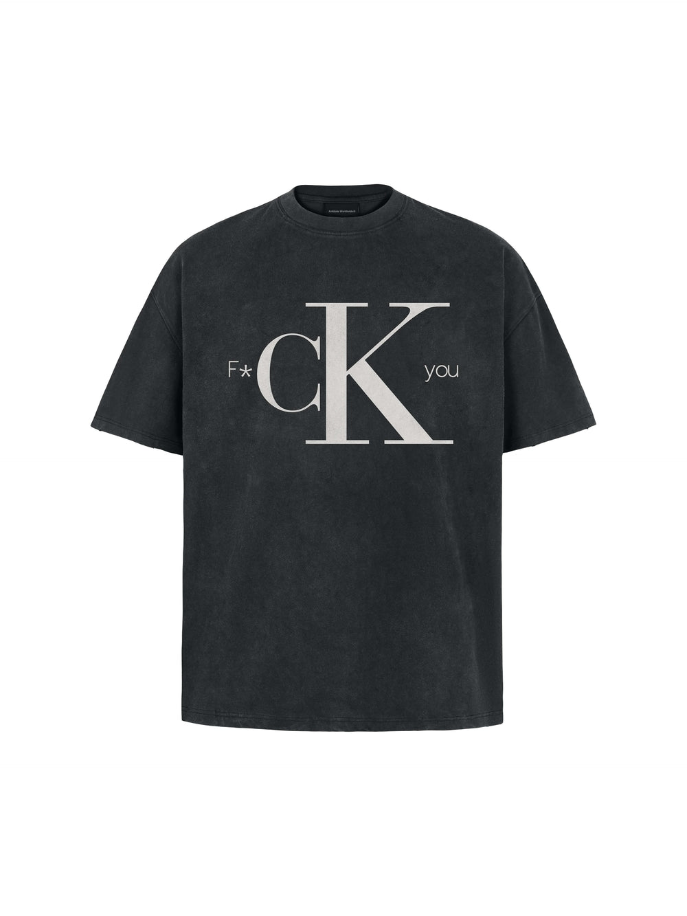 ANTIDOTE Slogan Print Washed Short Sleeve Tee | Face 3 Face