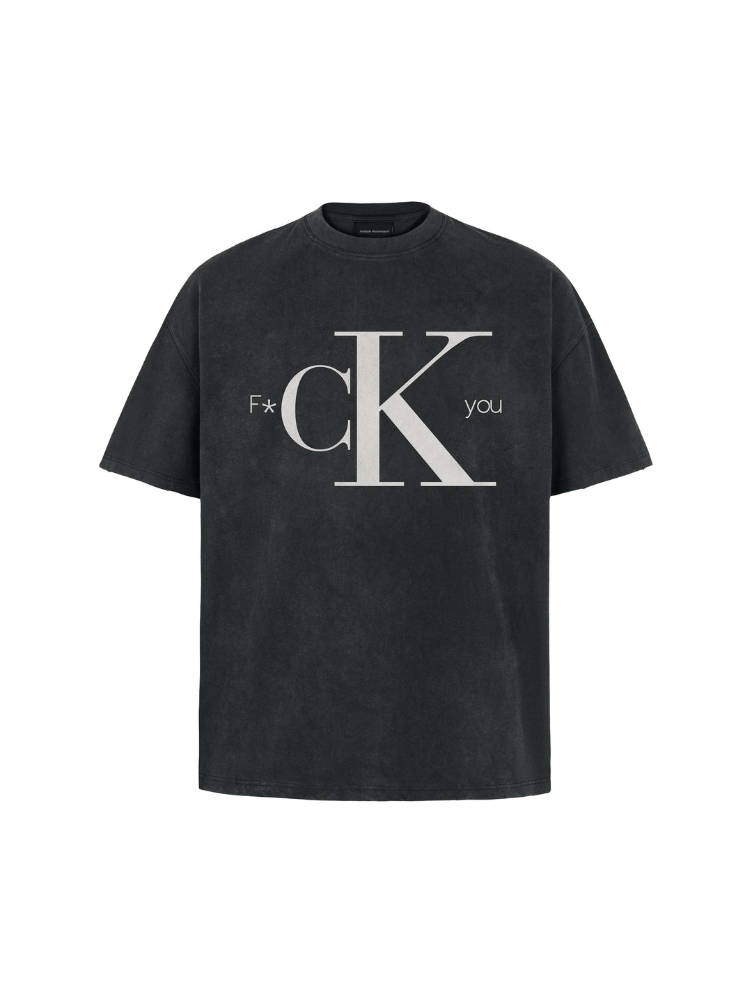 ANTIDOTE Slogan Print Washed Short Sleeve Tee | Face 3 Face