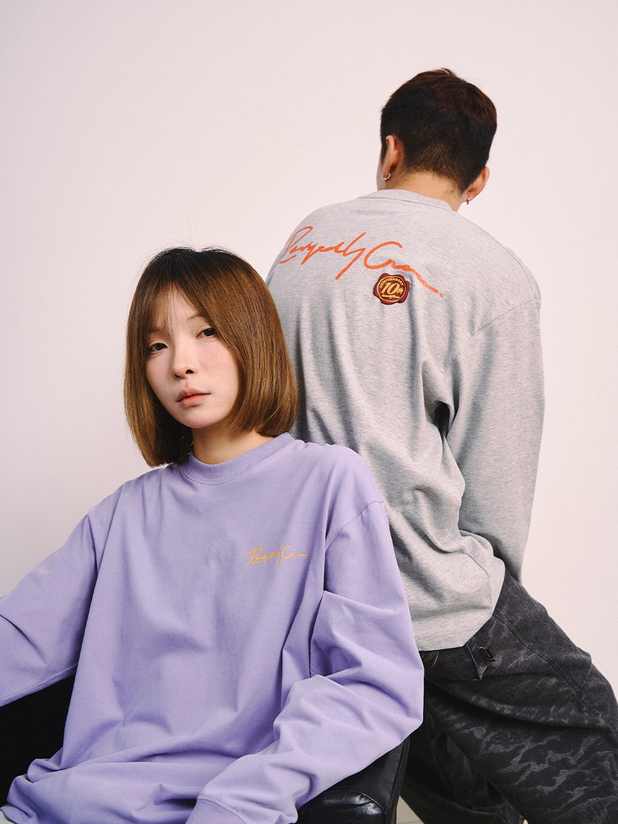 Remedy 3D Wax Seal and Cracked Logo Print Long Sleeve Tee | Face 3 Face