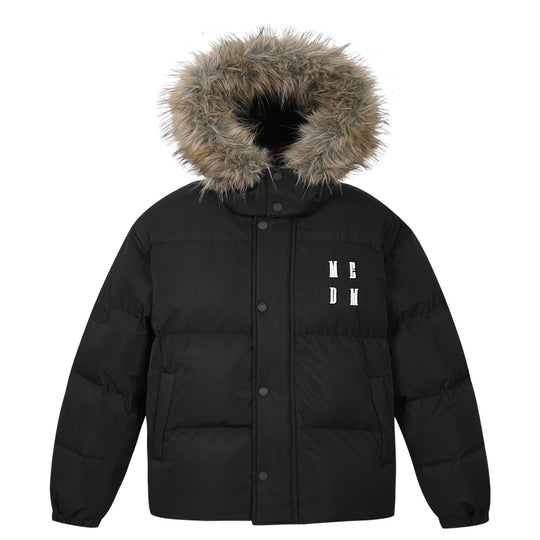MEDM Detachable Fur Hooded Down Jacket | Face 3 Face