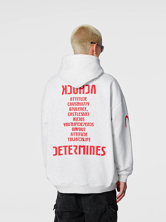 Puff print hoodies | Achock Heavyweight Logo Printed Hoodie | Face 3 Face