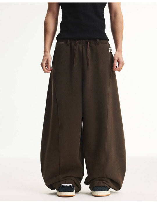 MEDM Curved Metal Tag Baggy Sweatpants | Face 3 Face