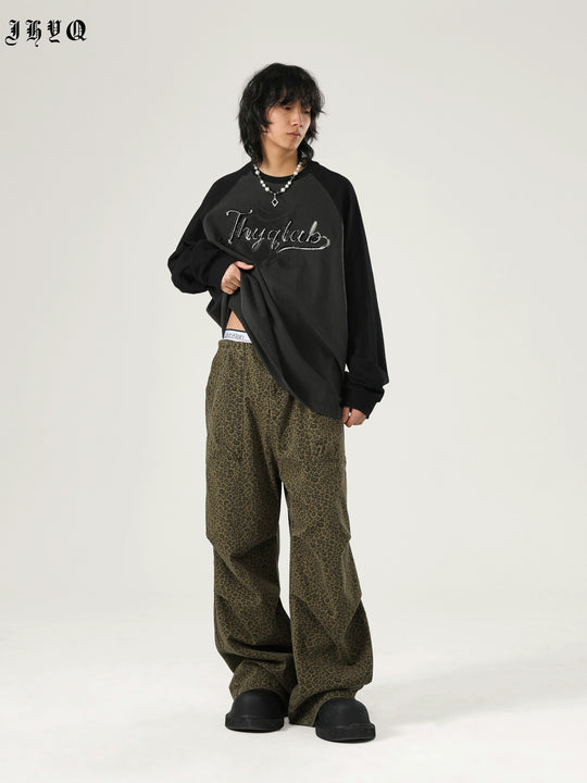 JHYQ Washed Flower Printing Long Sleeved Tee