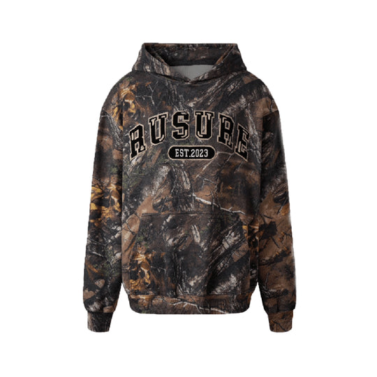 RUSURE Tree Camouflage Logo Patch Embroidered Hoodie | Face 3 Face