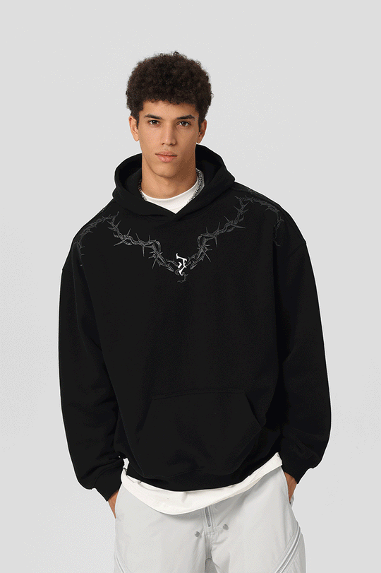 JHYQ Glue Crack Printing Hoodie