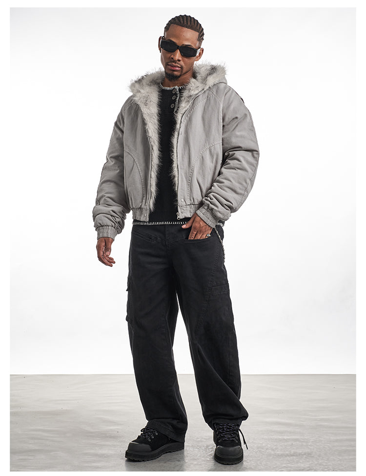 F3F Select Fur Quilted Lining Hoodie Jacket | Face 3 Face