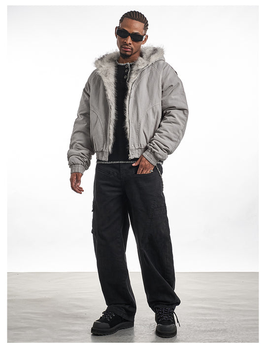 F3F Select Fur Quilted Lining Hoodie Jacket | Face 3 Face