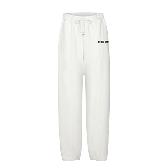 MEDM Stitched Pattern Embroidered Logo Sweatpants | Face 3 Face