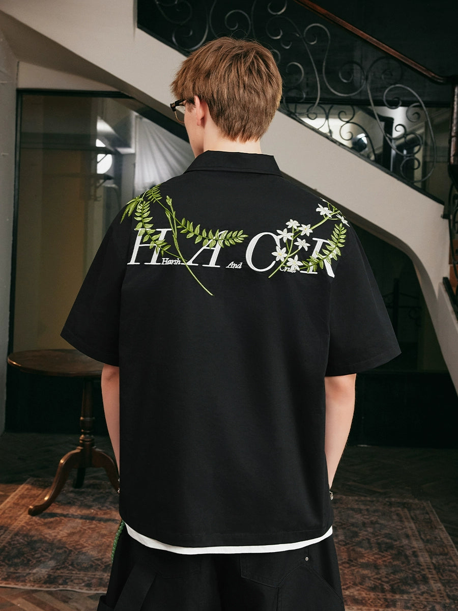 Harsh and Cruel Floral Embroidered Cuban Shirt | Face 3 Face