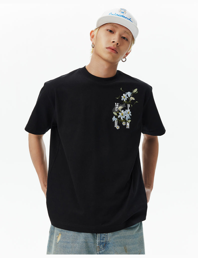 MEDM Orchid Rose Embroidered Tee | Face 3 Face
