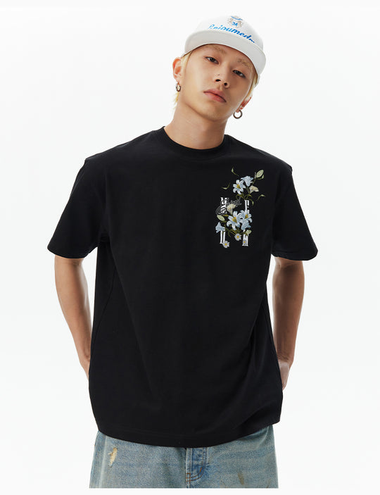 MEDM Orchid Rose Embroidered Tee | Face 3 Face