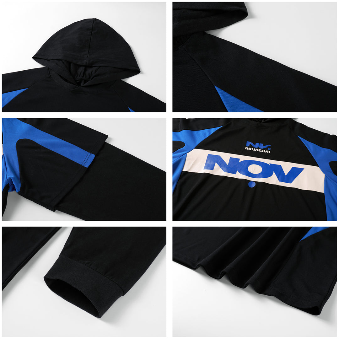 NOVACAM Soccer Jersey-Style Fake Two-Piece Hoodie | Face 3 Face