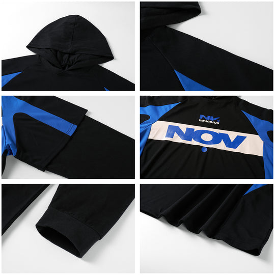 NOVACAM Soccer Jersey-Style Fake Two-Piece Hoodie | Face 3 Face