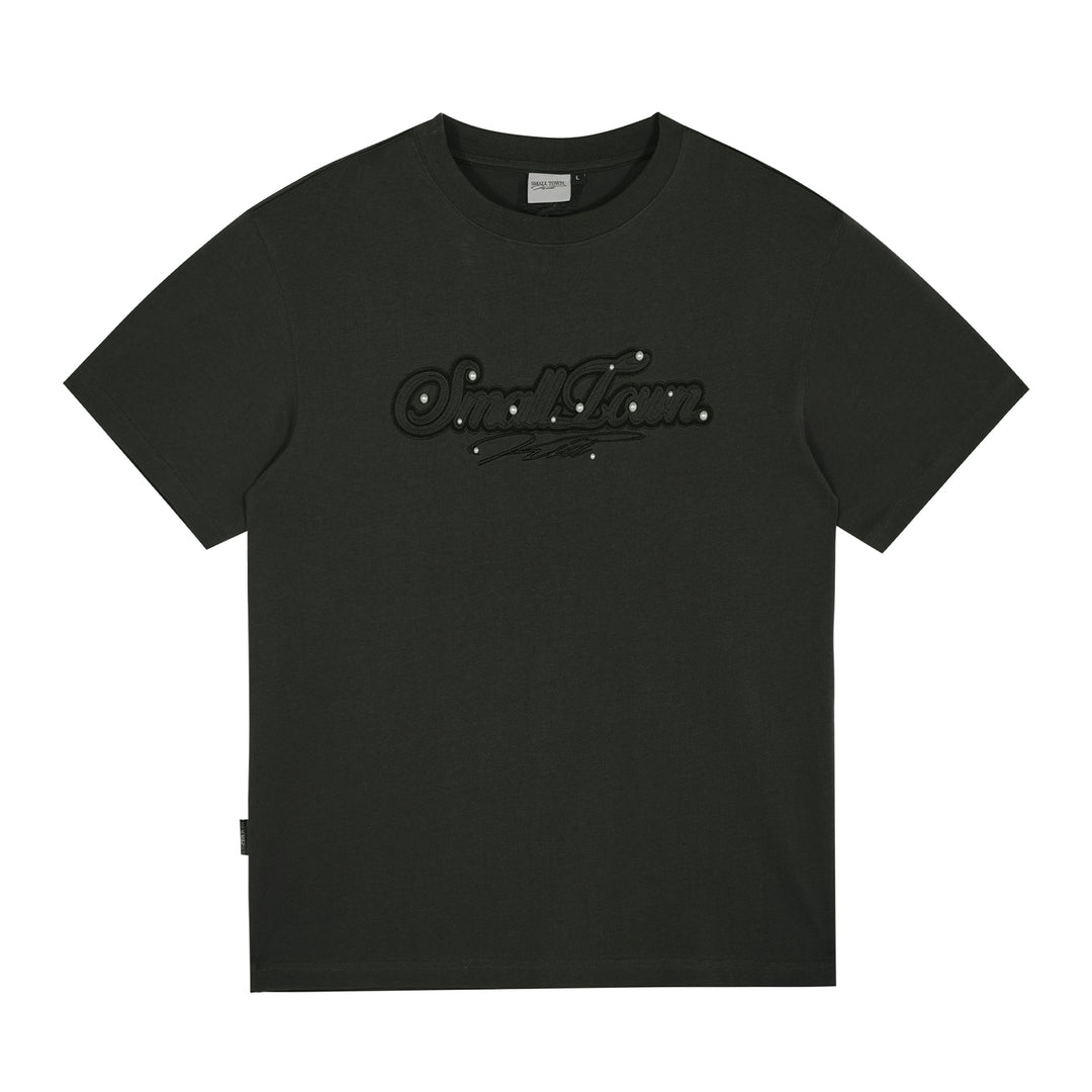Small Town Kid Pearl Layered Embroidery Tee | Face 3 Face