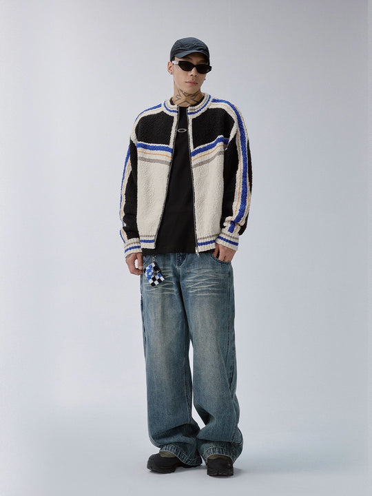 F2CE Color Block Zip Knit Cowichan Cardigan | Face 3 Face