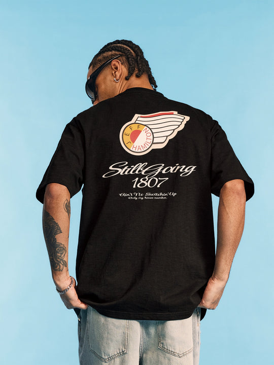 1807 Jeff Hamilton Font Logo Printed Tee | Face 3 Face