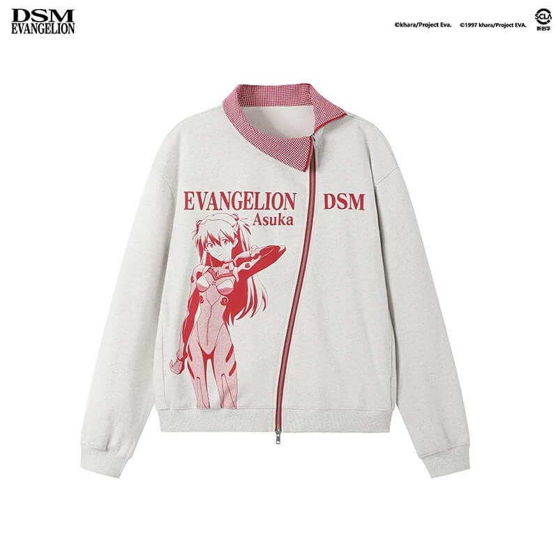 DSM x EVA Character Graphic Slanted Zip Sweatshirt | Face 3 Face