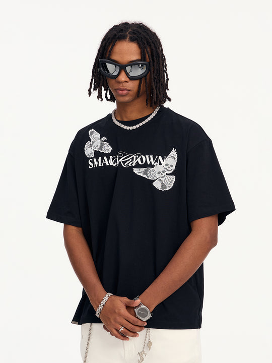 Small Town Kid Lace Embroidery Peace Dove Tee | Face 3 Face