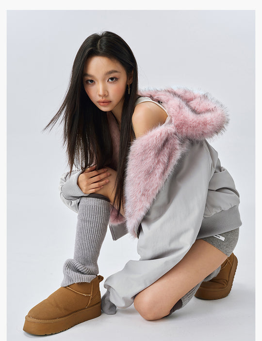 MEDM Fur-Lined Hooded Jacket | Face 3 Face